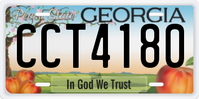GA license plate CCT4180