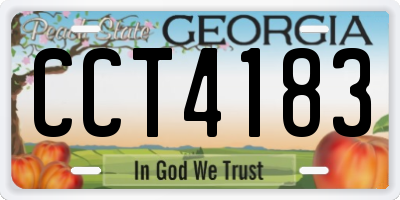 GA license plate CCT4183