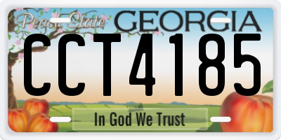 GA license plate CCT4185