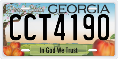 GA license plate CCT4190