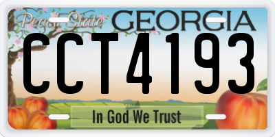 GA license plate CCT4193