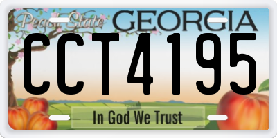 GA license plate CCT4195