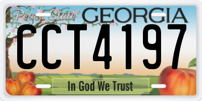 GA license plate CCT4197