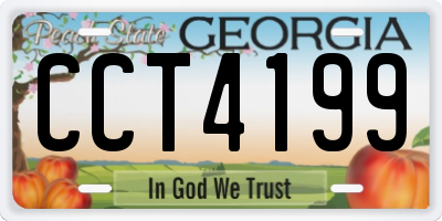 GA license plate CCT4199