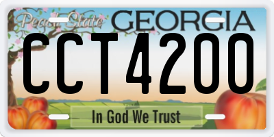 GA license plate CCT4200