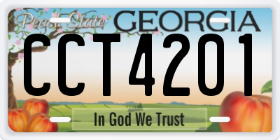 GA license plate CCT4201