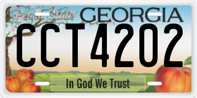 GA license plate CCT4202