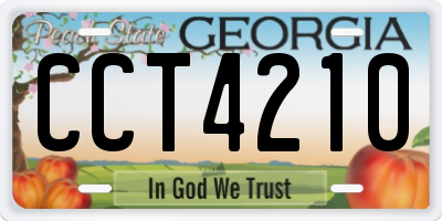 GA license plate CCT4210