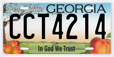 GA license plate CCT4214