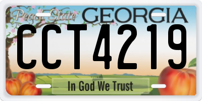 GA license plate CCT4219