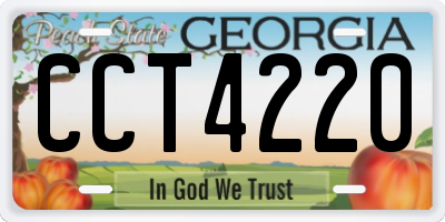 GA license plate CCT4220