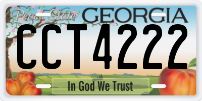 GA license plate CCT4222
