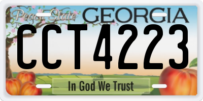 GA license plate CCT4223
