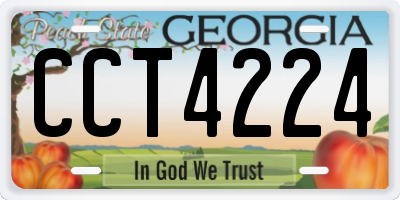 GA license plate CCT4224