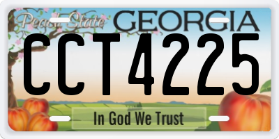 GA license plate CCT4225