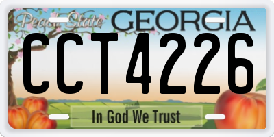 GA license plate CCT4226