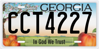 GA license plate CCT4227