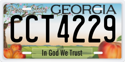 GA license plate CCT4229