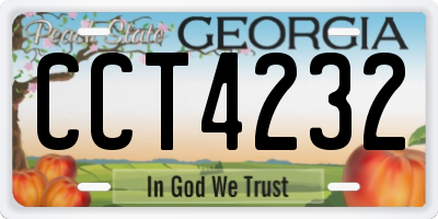 GA license plate CCT4232