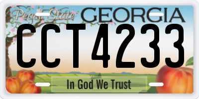GA license plate CCT4233