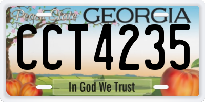 GA license plate CCT4235
