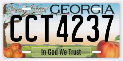 GA license plate CCT4237