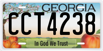 GA license plate CCT4238