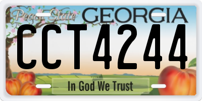 GA license plate CCT4244
