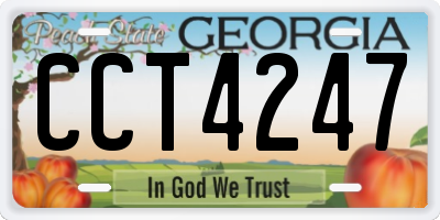 GA license plate CCT4247