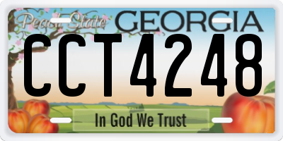 GA license plate CCT4248
