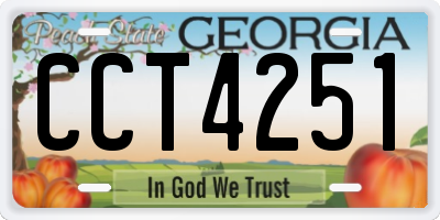 GA license plate CCT4251