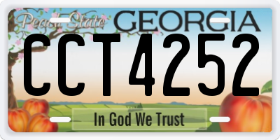 GA license plate CCT4252