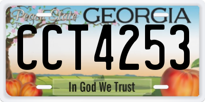 GA license plate CCT4253