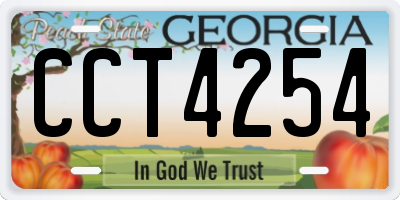 GA license plate CCT4254