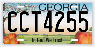 GA license plate CCT4255