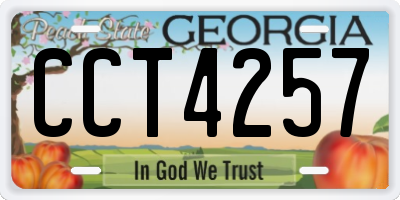 GA license plate CCT4257