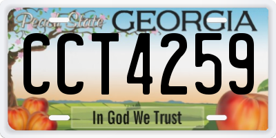 GA license plate CCT4259