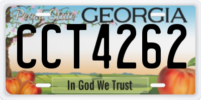 GA license plate CCT4262