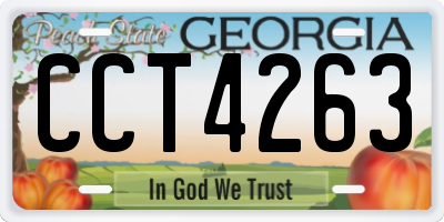 GA license plate CCT4263
