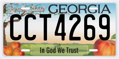 GA license plate CCT4269