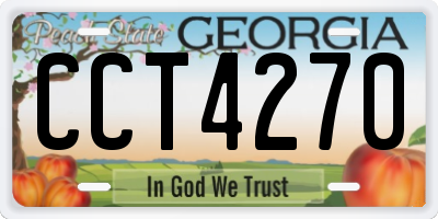 GA license plate CCT4270