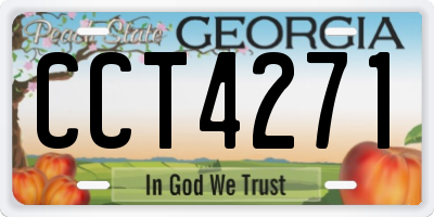 GA license plate CCT4271