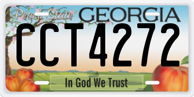 GA license plate CCT4272