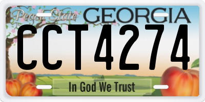 GA license plate CCT4274