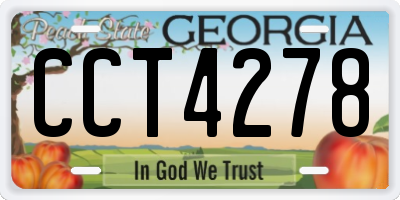 GA license plate CCT4278