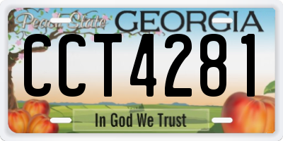 GA license plate CCT4281