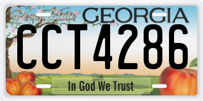 GA license plate CCT4286