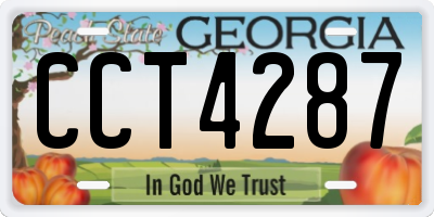 GA license plate CCT4287