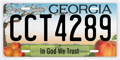 GA license plate CCT4289