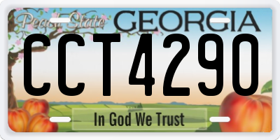GA license plate CCT4290